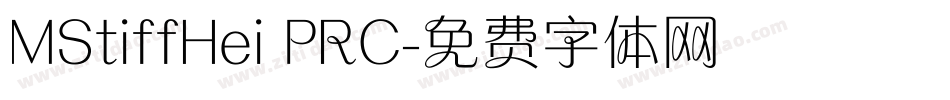 MStiffHei PRC字体转换